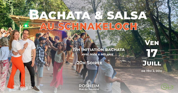 Affiche soirée Bachata et Salsa au Schnakeloch à Rosheim