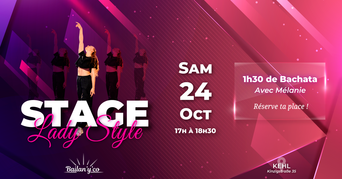 Stage Bachata Lady Style solidaire [Bailan’y’co] à La Cita, Kehl, le 24 octobre 2026